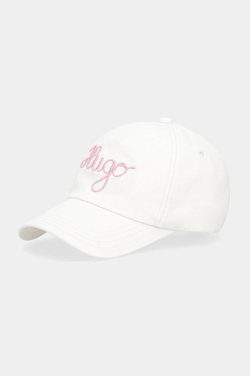 Βαμβακερό καπέλο του μπέιζμπολ HUGO χρώμα: άσπρο, 50546591