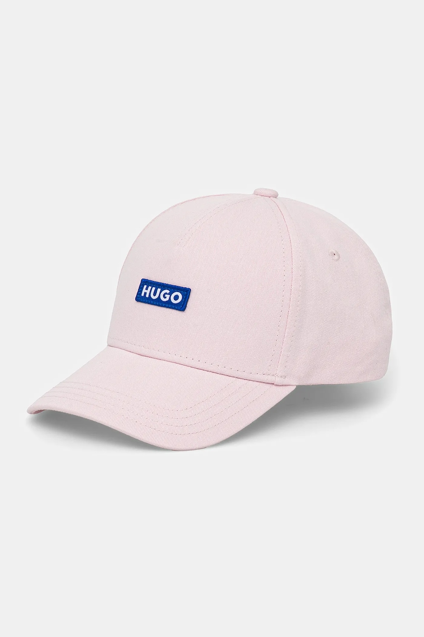 Βαμβακερό καπέλο του μπέιζμπολ Hugo Blue χρώμα: μαύρο, 50522023
