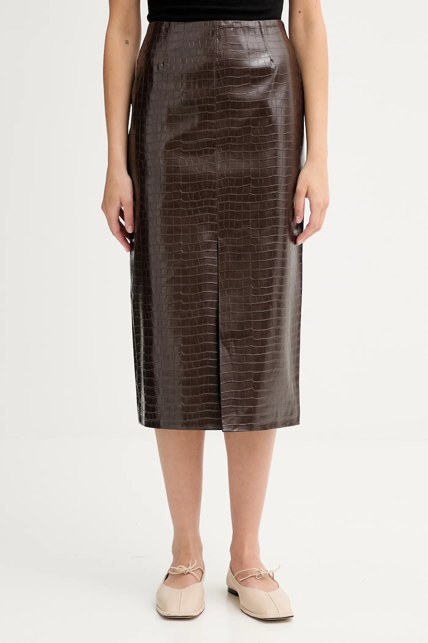 Φούστα ISABELLE BLANCHE χρώμα: καφέ, IS25FW-G028-T006