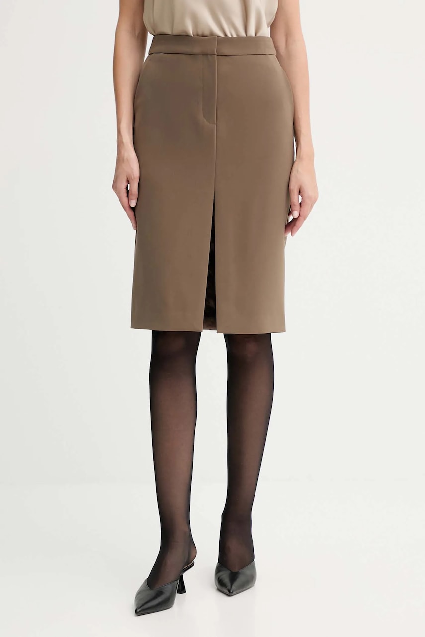 Φούστα ISABELLE BLANCHE χρώμα: πράσινο, IS25FW-G052-T001