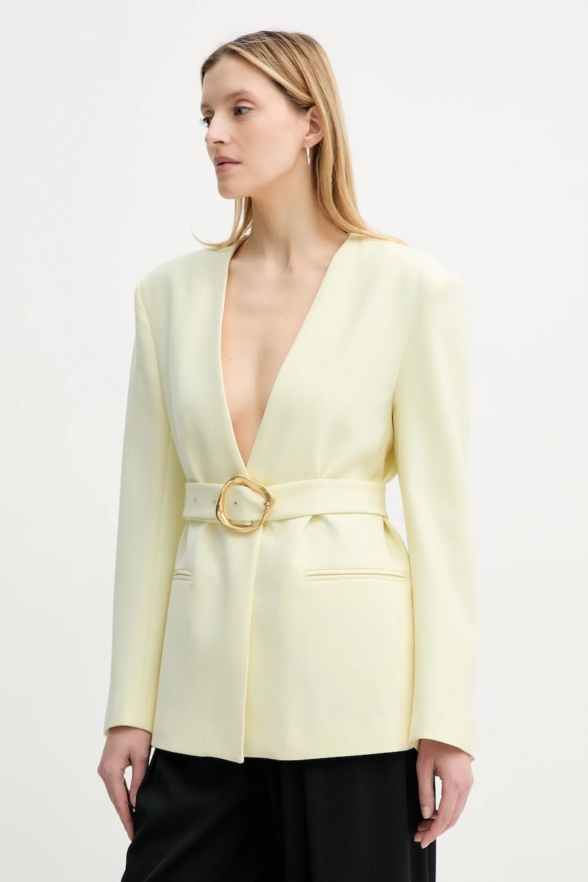 Σακάκι ISABELLE BLANCHE χρώμα: κίτρινο, IS25SS-J040-T008