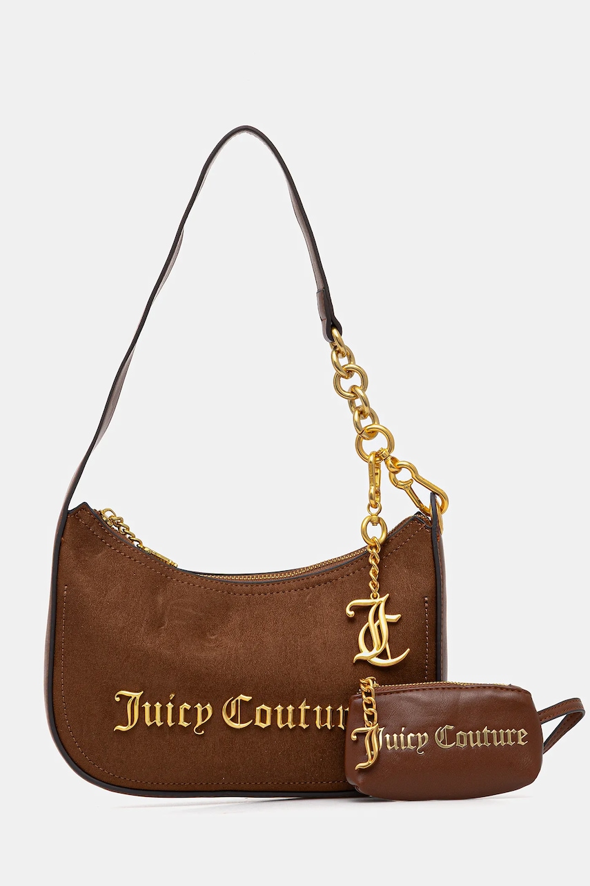 Τσάντα Juicy Couture Jasmine χρώμα: καφέ, BIJJM8968WZC