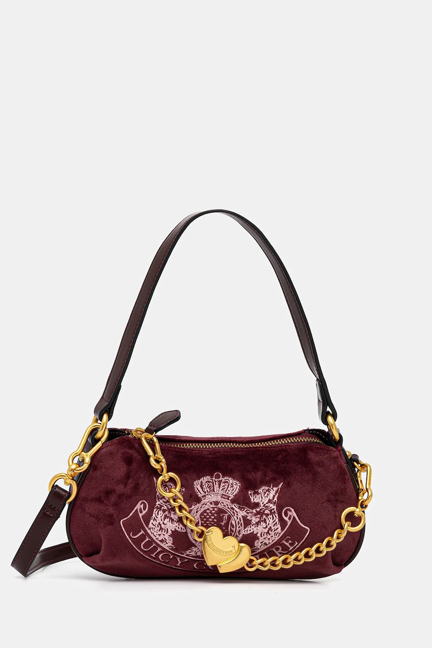 Τσάντα Juicy Couture Twig Narrative χρώμα: μπορντό, BIJTG8989WZC