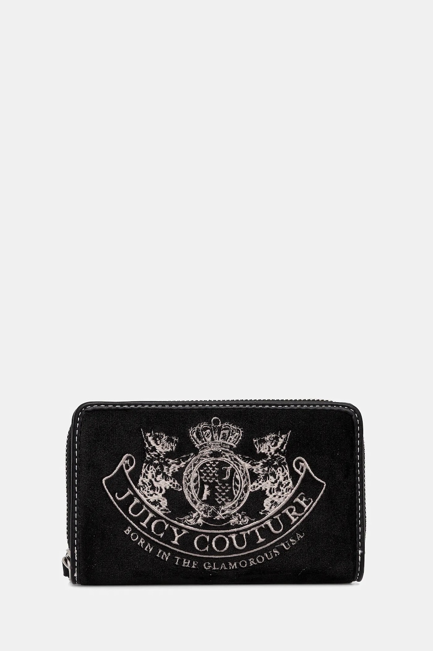 Πορτοφόλι Juicy Couture Twig Narrative χρώμα: μαύρο, WIJTG8991WZC