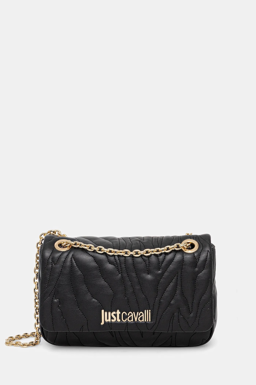 Τσάντα Just Cavalli χρώμα: μαύρο, 79RA4BE3 ZSB23
