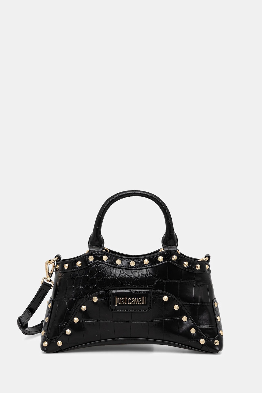 Τσάντα Just Cavalli χρώμα: μαύρο, 79RA4BF3 ZSB96