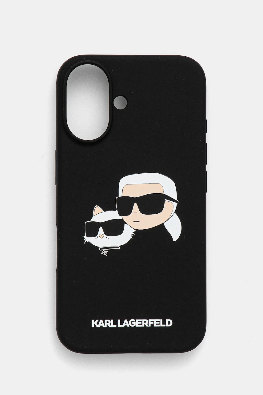 Θήκη κινητού Karl Lagerfeld iPhone 16 6.1 χρώμα: μαύρο, KLHMP16SSKCHPPLK