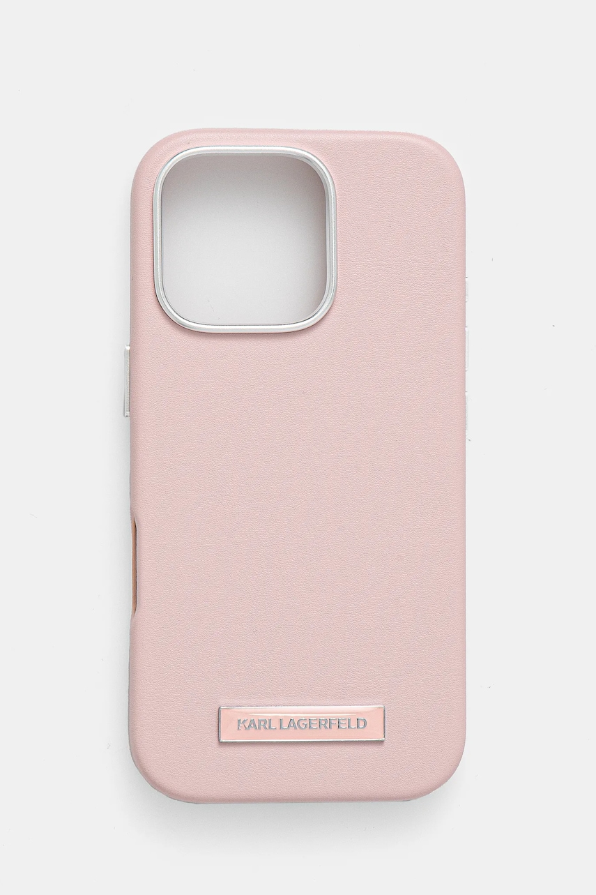 Θήκη κινητού Karl Lagerfeld iPhone 16 Pro 6.3 χρώμα: ροζ, KLHMP16LPGMSRPP