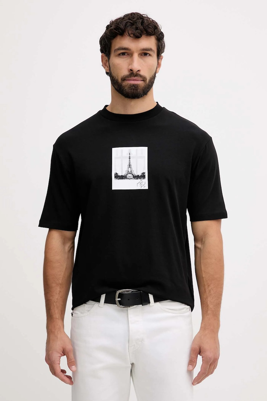 Μπλουζάκι Karl Lagerfeld Karl Lagerfeld x Paris Hilton χρώμα: μαύρο, 554235.755420
