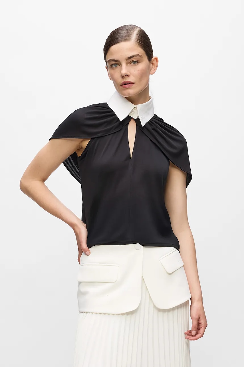 Μπλουζάκι Karl Lagerfeld Studio χρώμα: μαύρο A4W17036