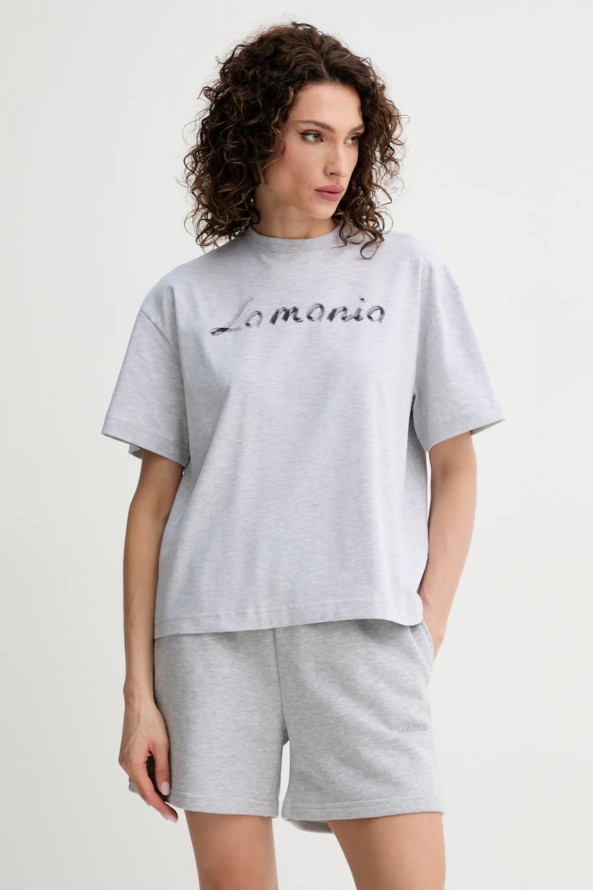 Μπλουζάκι La Mania COURTNEY χρώμα: γκρι, COURTNEY