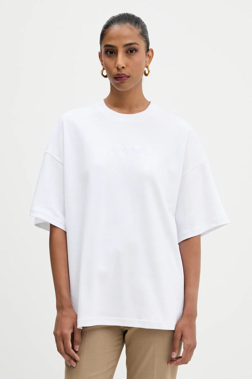 Βαμβακερό μπλουζάκι La Mania NAN χρώμα: γκρι, NAN