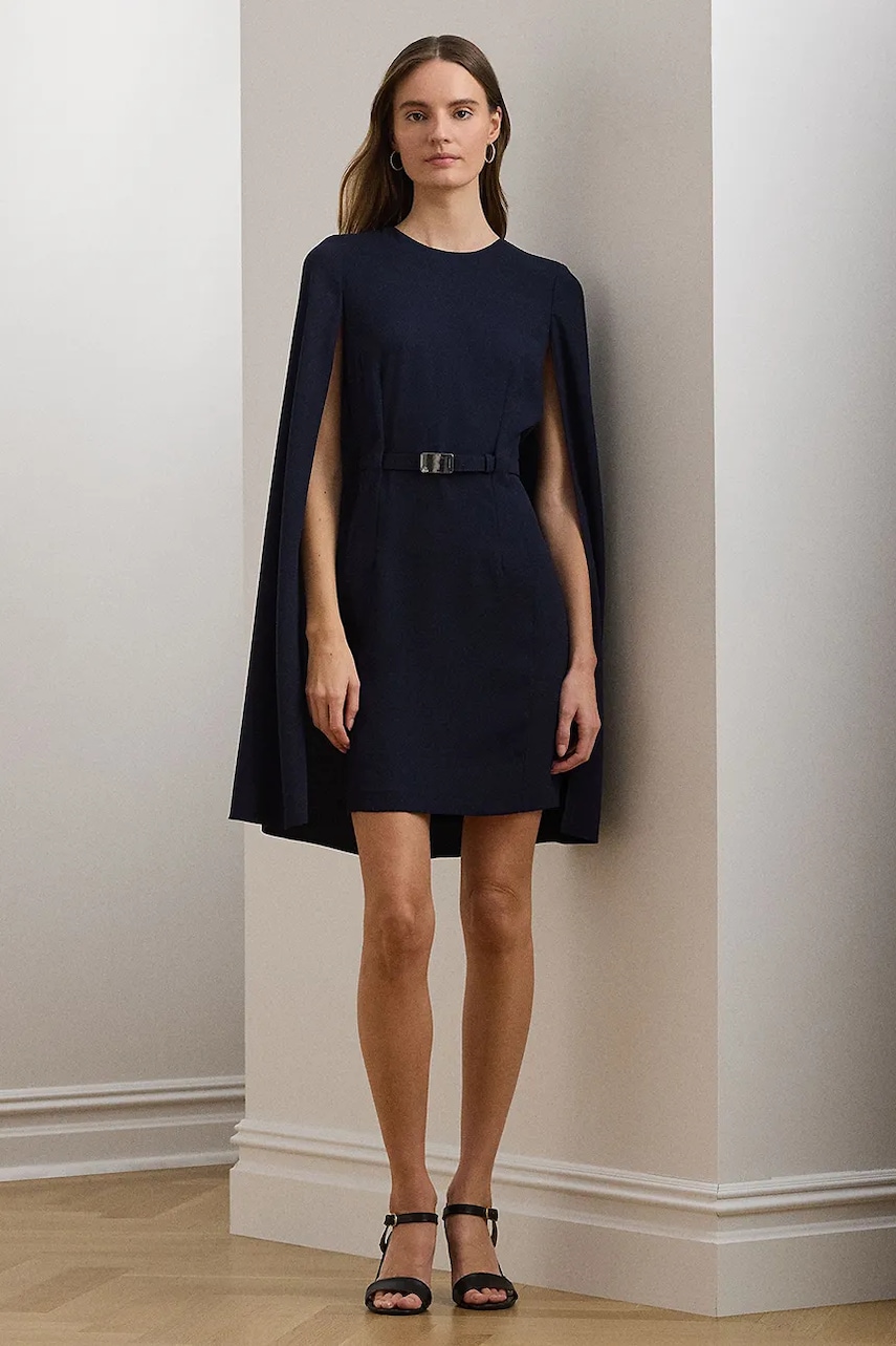 Φόρεμα Lauren Ralph Lauren χρώμα: ναυτικό μπλε, 253963624