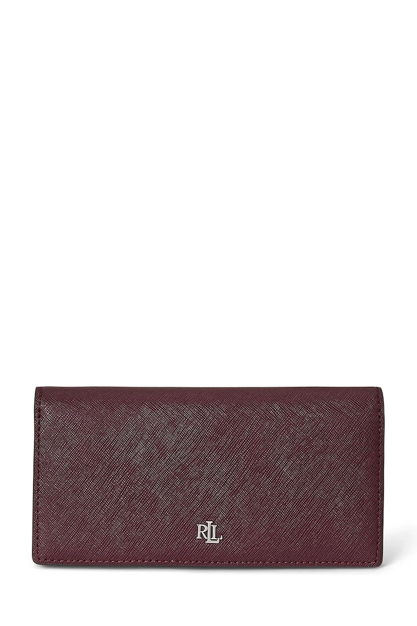 Δερμάτινο πορτοφόλι Lauren Ralph Lauren χρώμα: χρυσαφί, 432802917