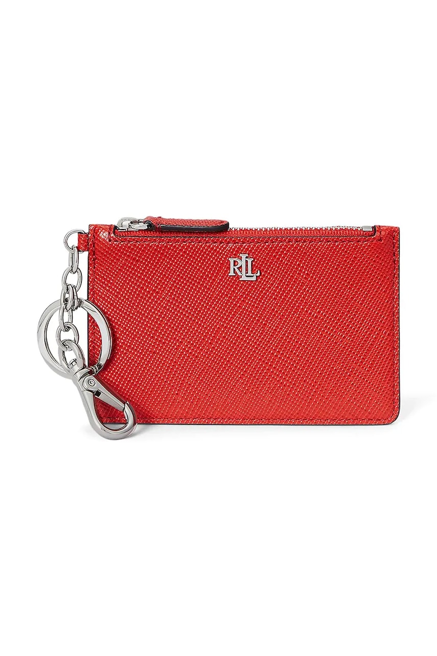 Δερμάτινο πορτοφόλι Lauren Ralph Lauren χρώμα: πορτοκαλί, 432966789