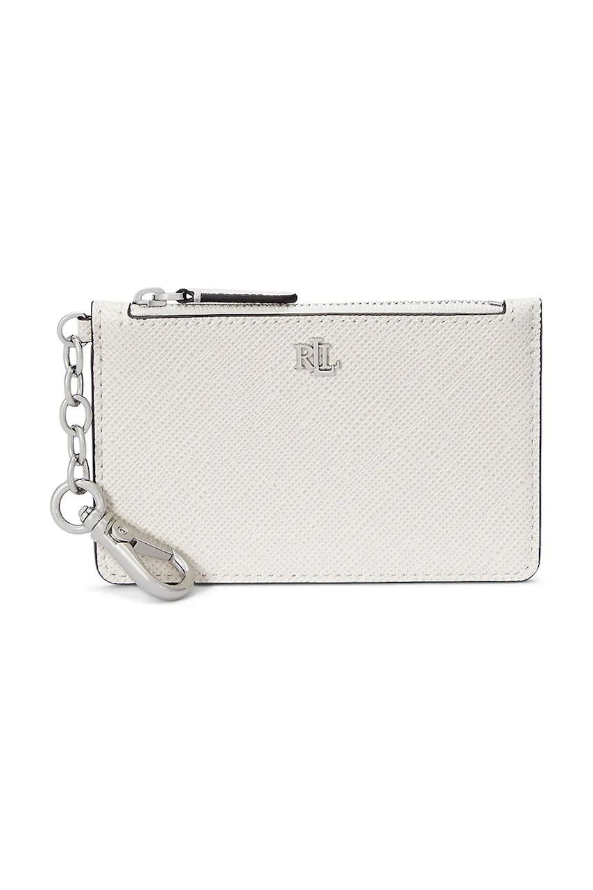 Δερμάτινο πορτοφόλι Lauren Ralph Lauren χρώμα: άσπρο, 432966789