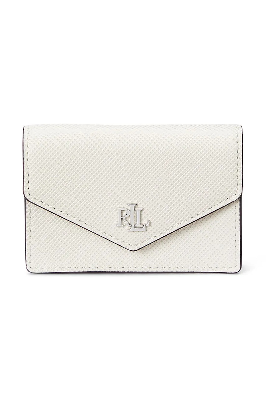 Δερμάτινο πορτοφόλι Lauren Ralph Lauren χρώμα: άσπρο, 432967060