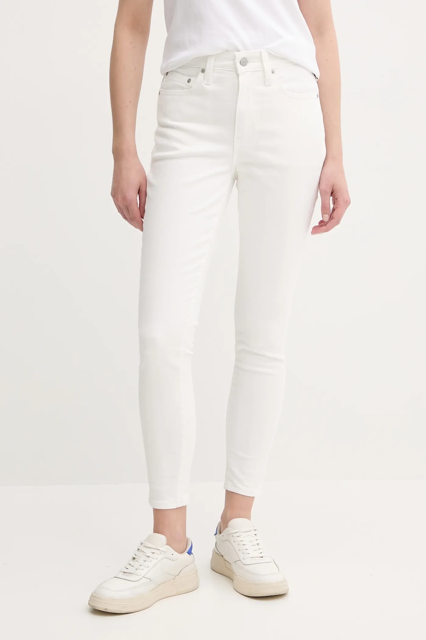 Τζιν παντελόνι Levi's 721 HIGH RISE SKINNY χρώμα: γκρι