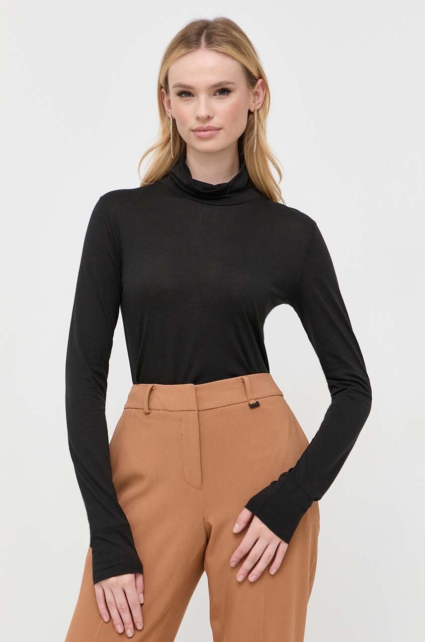 Longsleeve Boss Orange BOSS ORANGE χρώμα: μαύρο