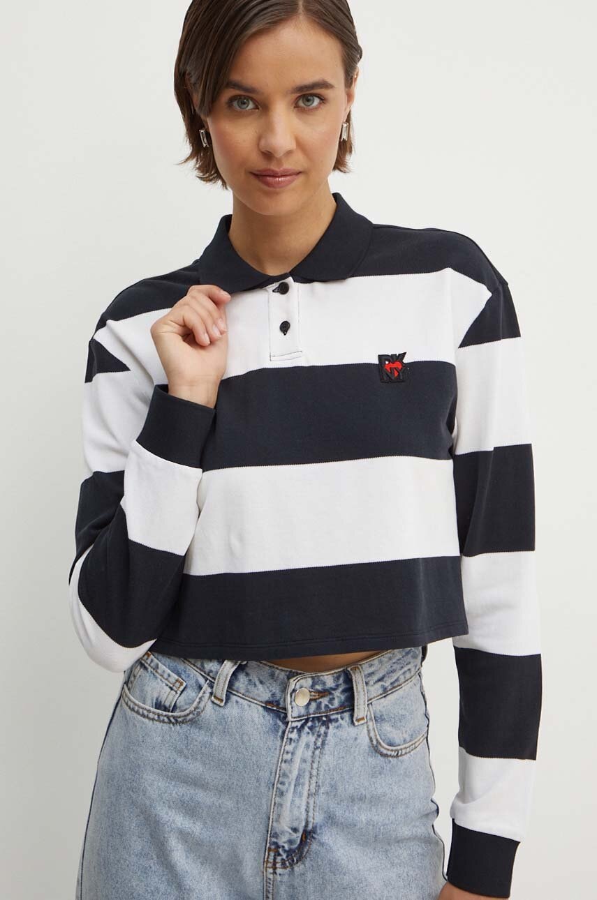 Longsleeve Dkny HEART OF NY χρώμα: μαύρο, D2B4A107