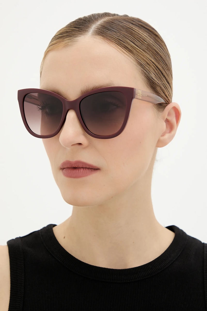Γυαλιά ηλίου Love Moschino χρώμα: μπορντό, MOL097/S