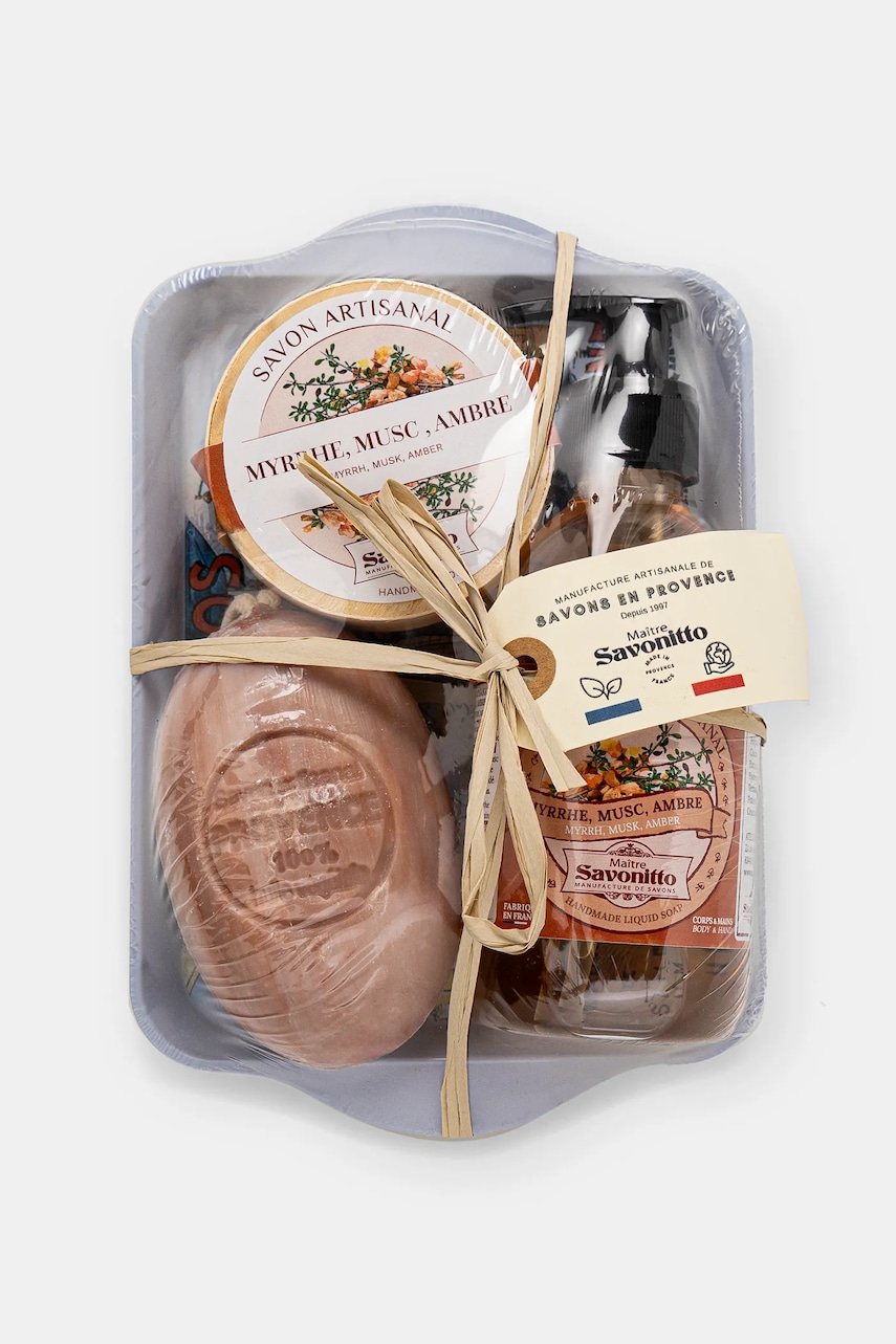 Σετ σαπουνιών Maitre Savonitto Musk Myrrh Amber Box 3-pack χρώμα: ροζ