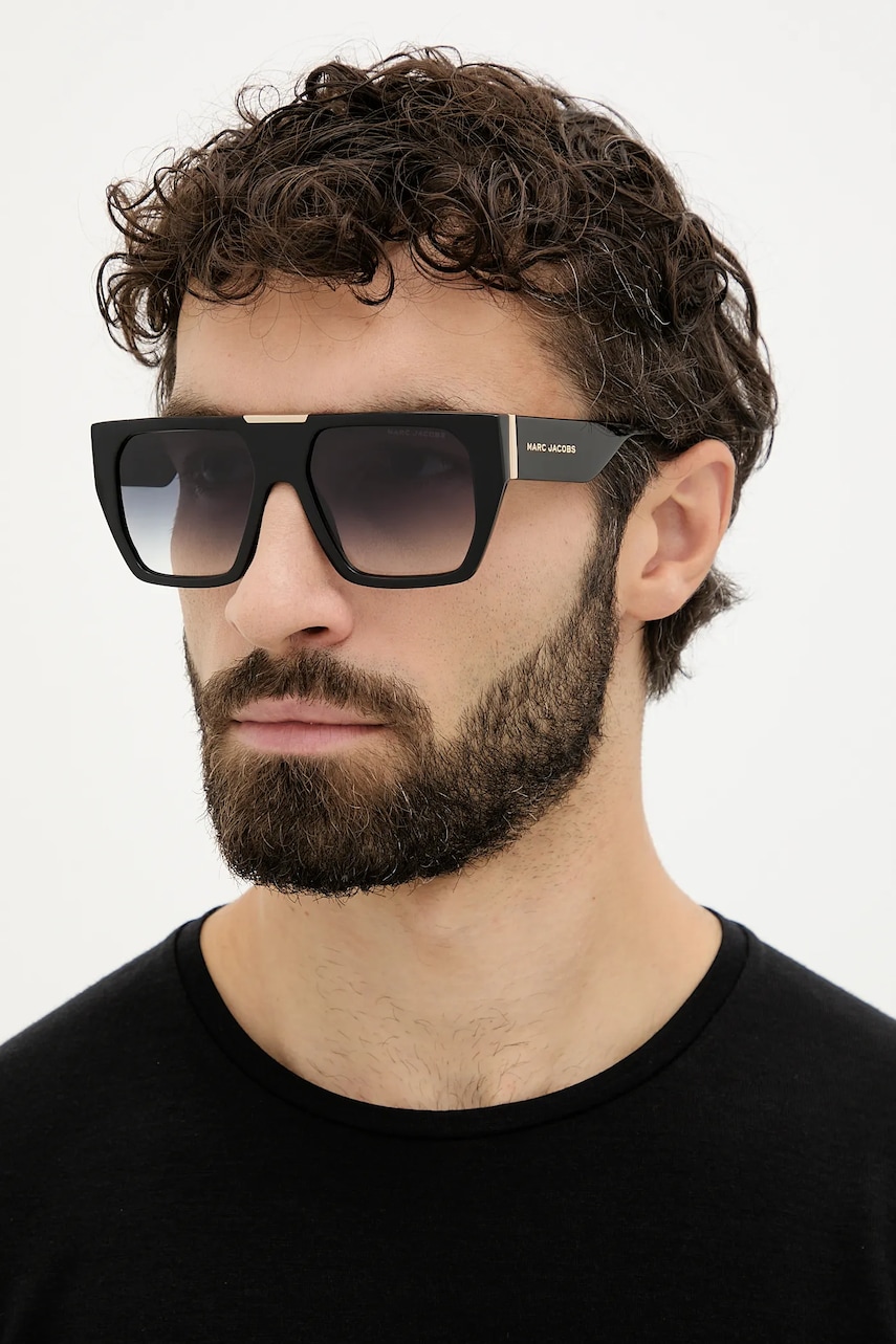 Γυαλιά ηλίου Marc Jacobs ανδρικά, χρώμα: μαύρο, MARC 877/S