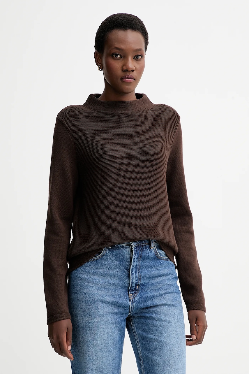 Βαμβακερό πουλόβερ Marc O'Polo χρώμα: καφέ, 511605960419
