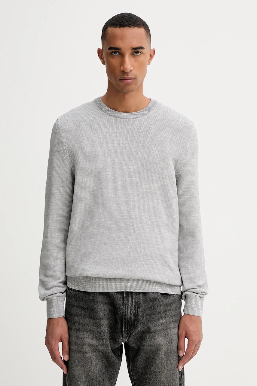 Βαμβακερό πουλόβερ Marc O'Polo ανδρικά, χρώμα: γκρι, B21502360074