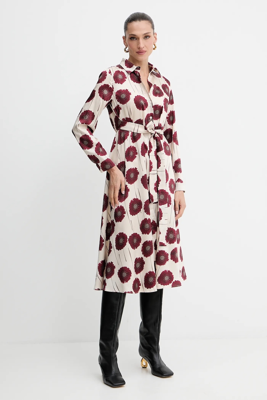 Φόρεμα Marella Emme by Marella χρώμα: μπεζ, 2525226101200