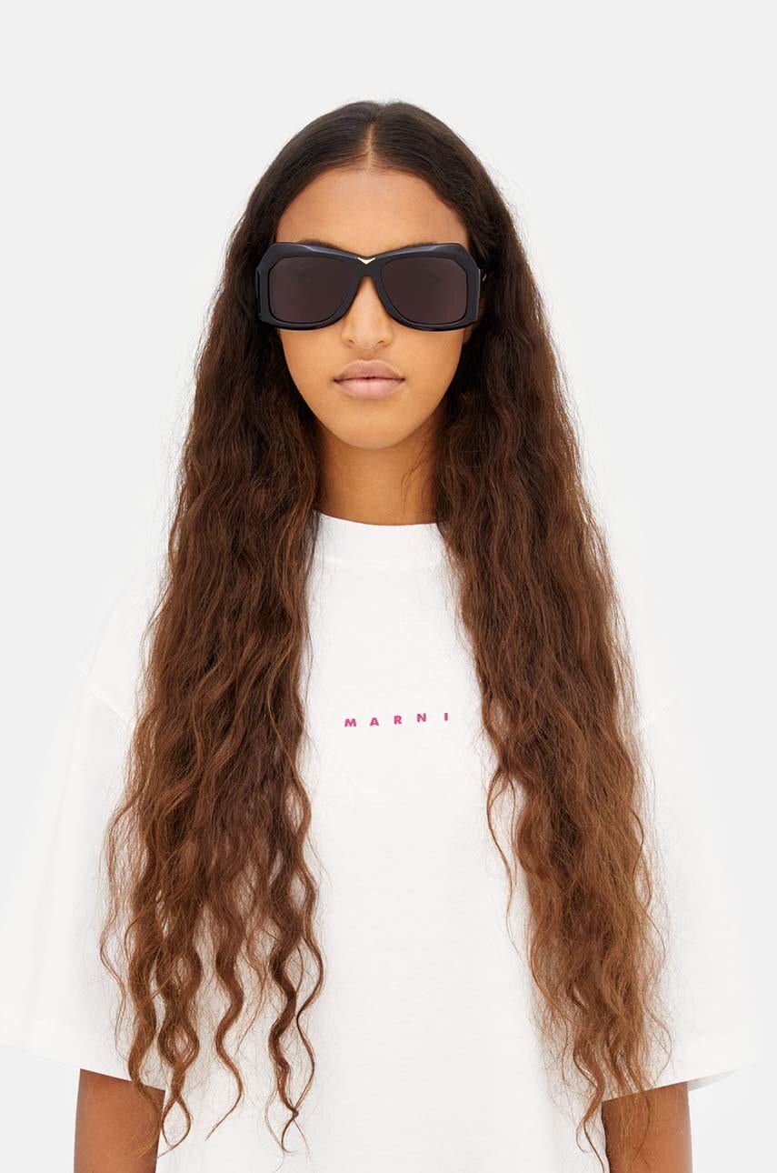 Γυαλιά ηλίου Marni Tiznit Black χρώμα: μαύρο, EYMRN00056.001.HJB