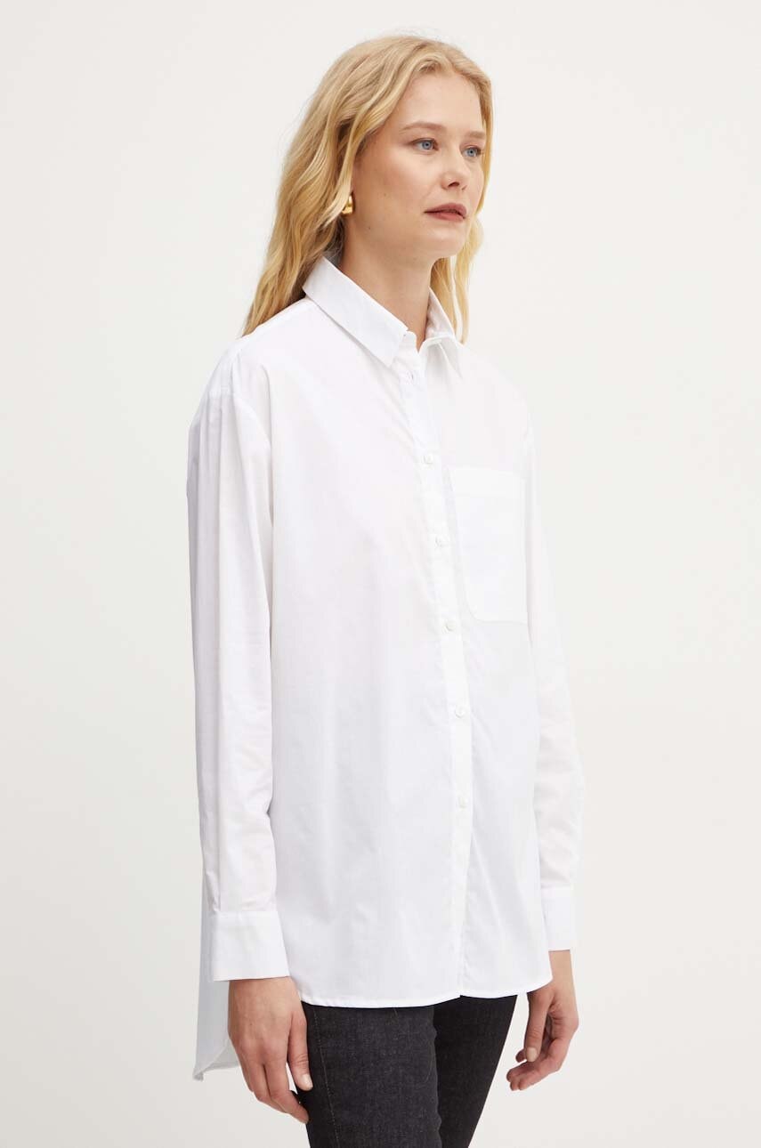 Βαμβακερό πουκάμισο MAX&Co. χρώμα: άσπρο, 2428116024200