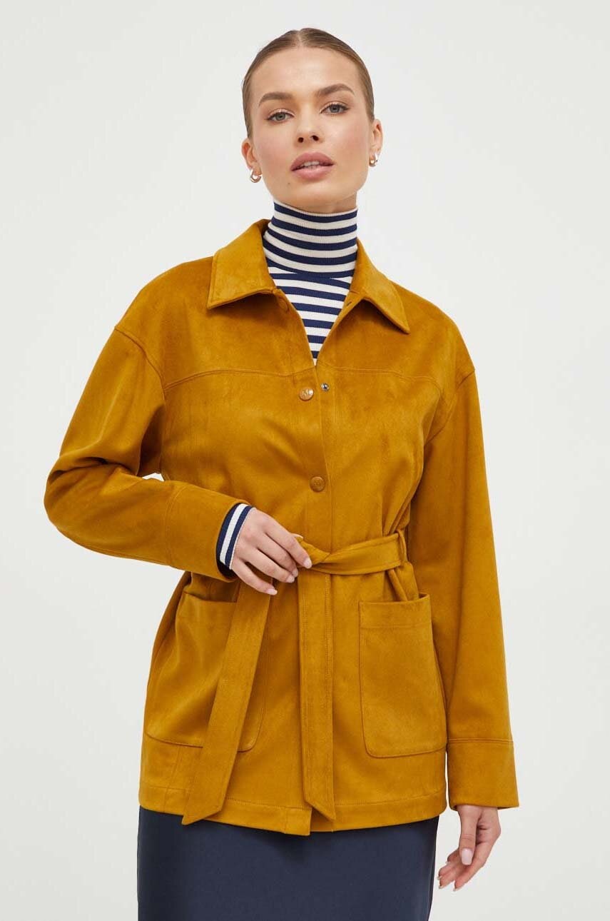 Μπουφάν Max Mara Leisure χρώμα: κίτρινο