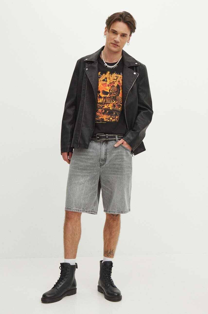 Βαμβακερό μπλουζάκι Medicine ανδρικά, χρώμα: μαύρο