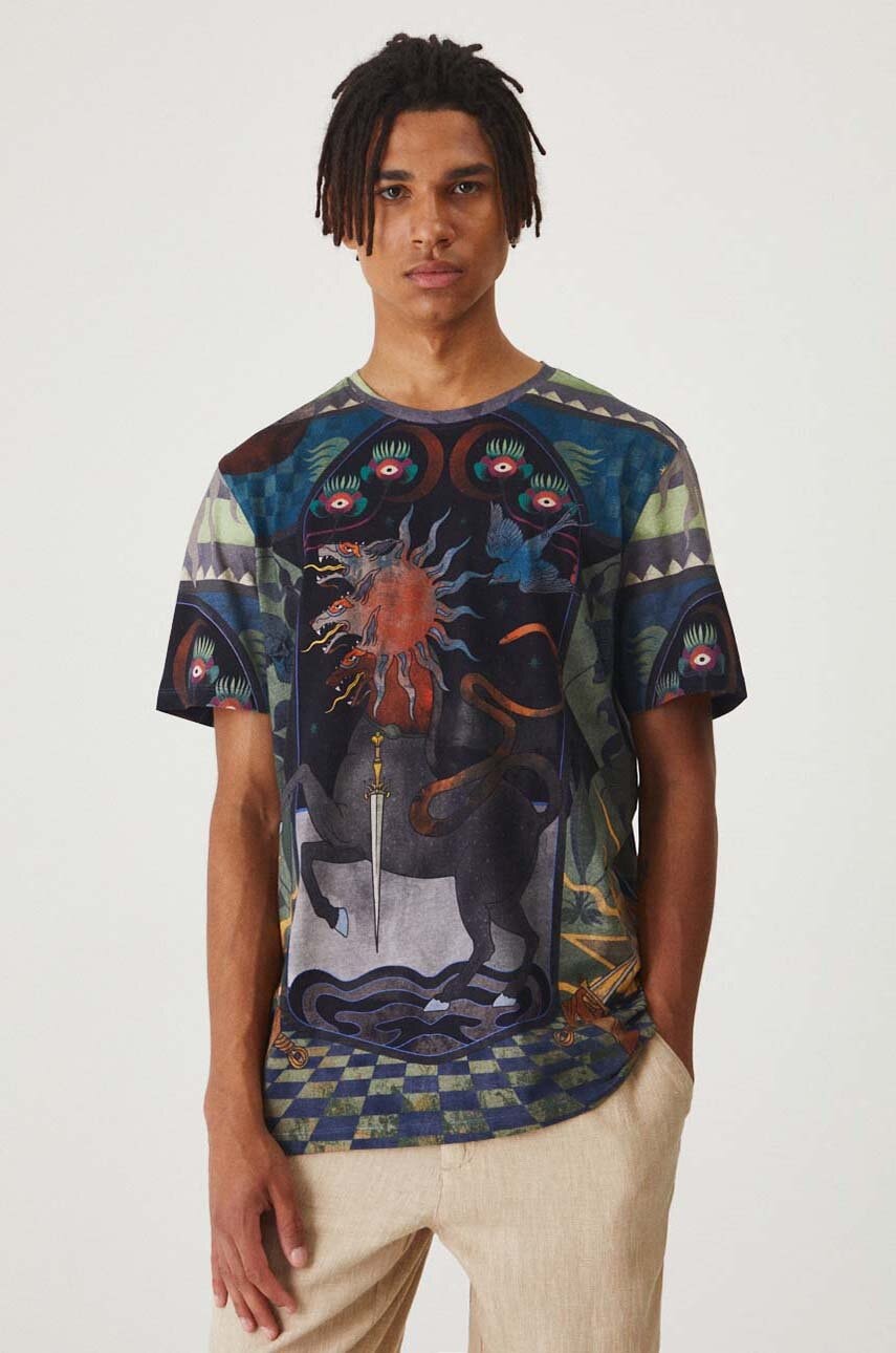 Βαμβακερό μπλουζάκι Medicine ανδρικά, χρώμα: πολύχρωμο