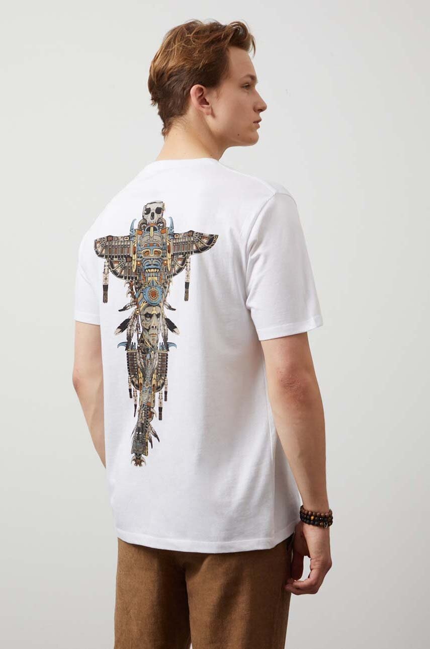 Βαμβακερό μπλουζάκι Medicine ανδρικά, χρώμα: άσπρο