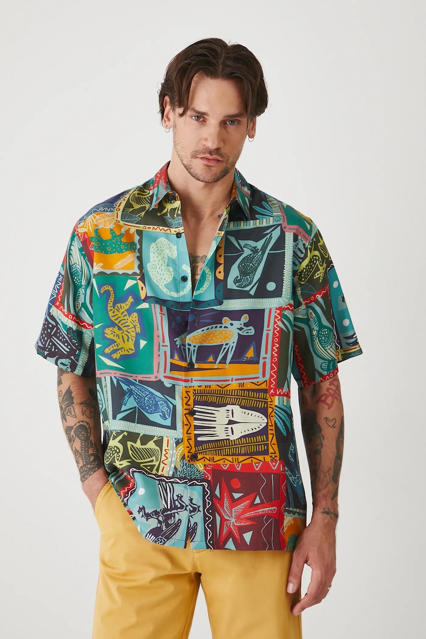 Πουκάμισο Medicine χρώμα: πολύχρωμο