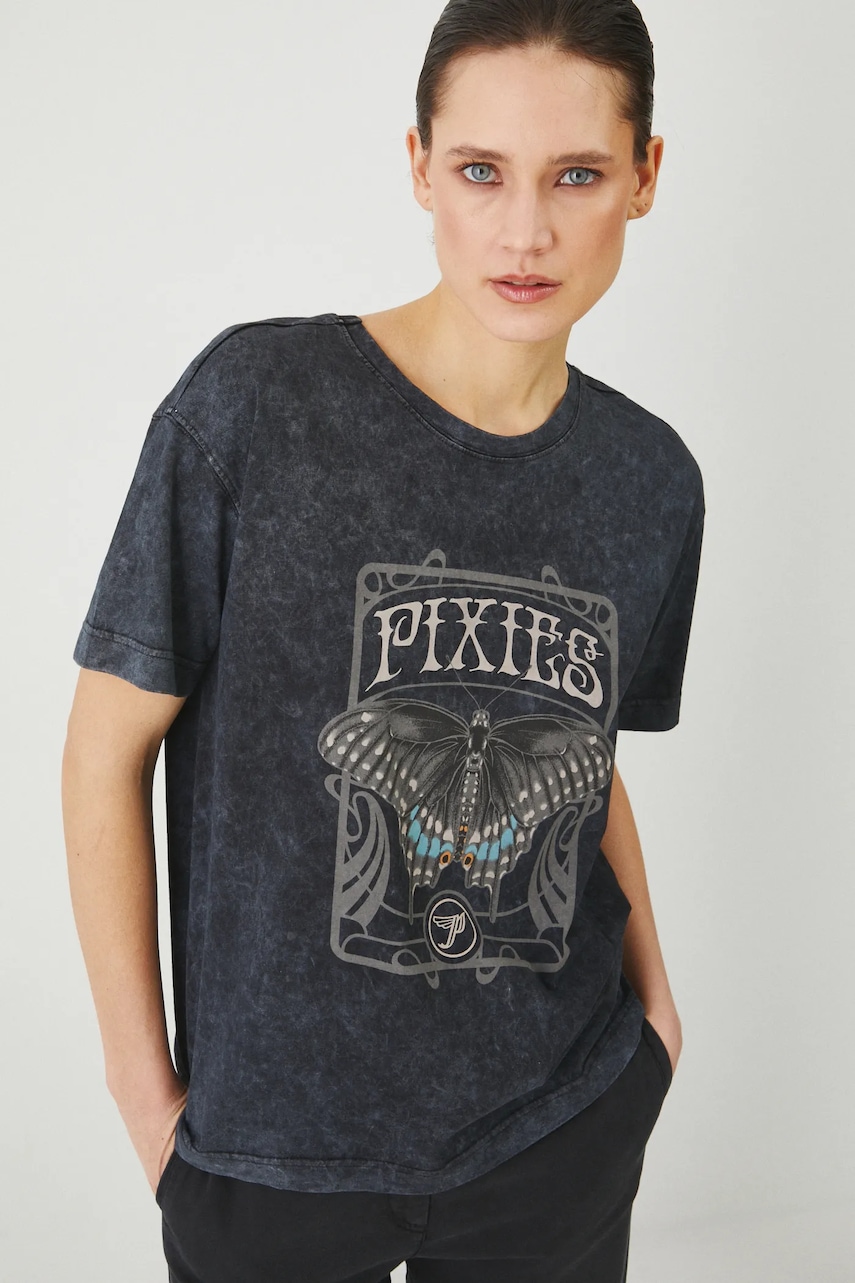 Βαμβακερό μπλουζάκι Medicine γυναικεία, χρώμα: γκρι