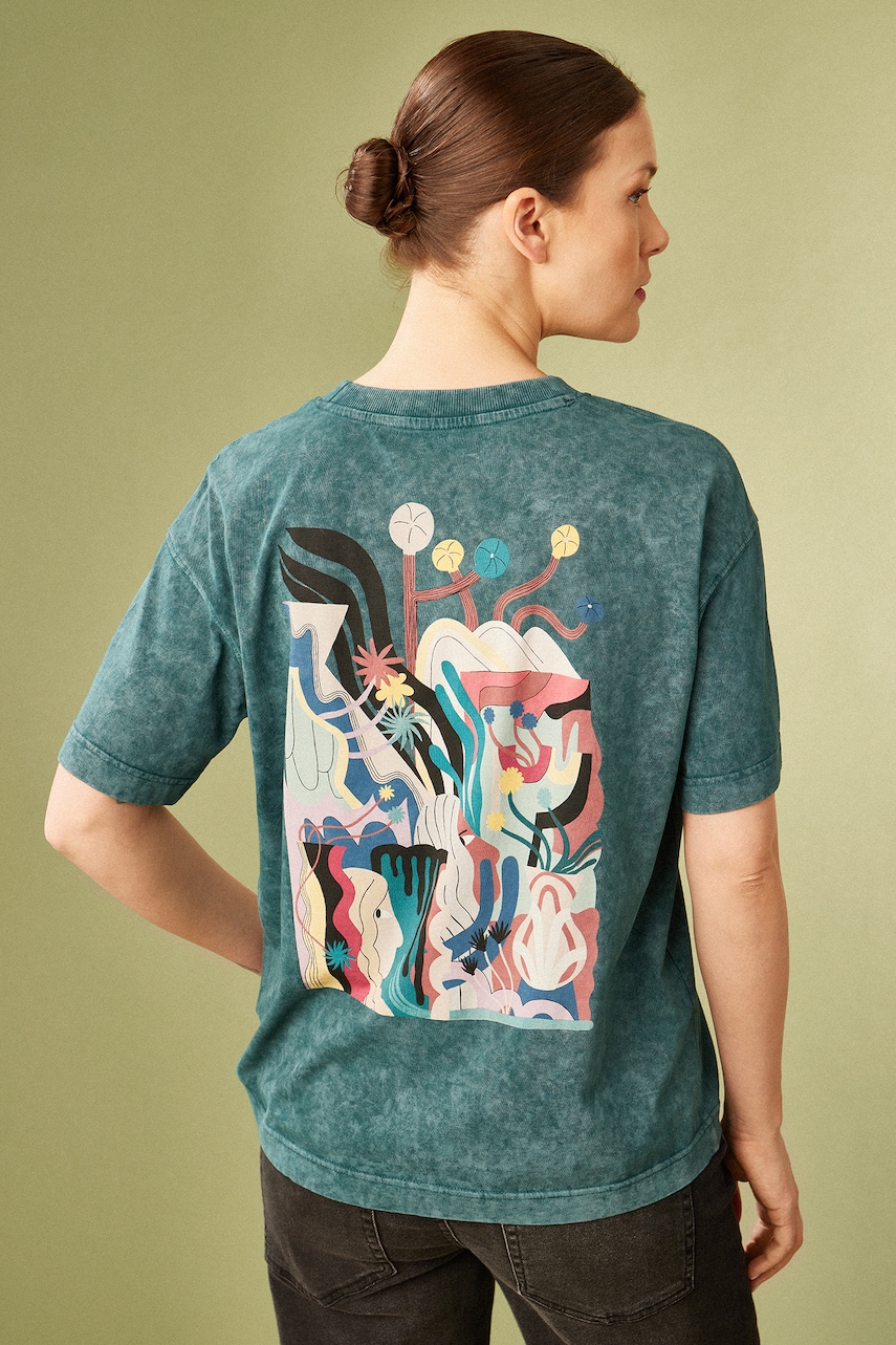 Βαμβακερό μπλουζάκι Medicine γυναικεία, χρώμα: πράσινο