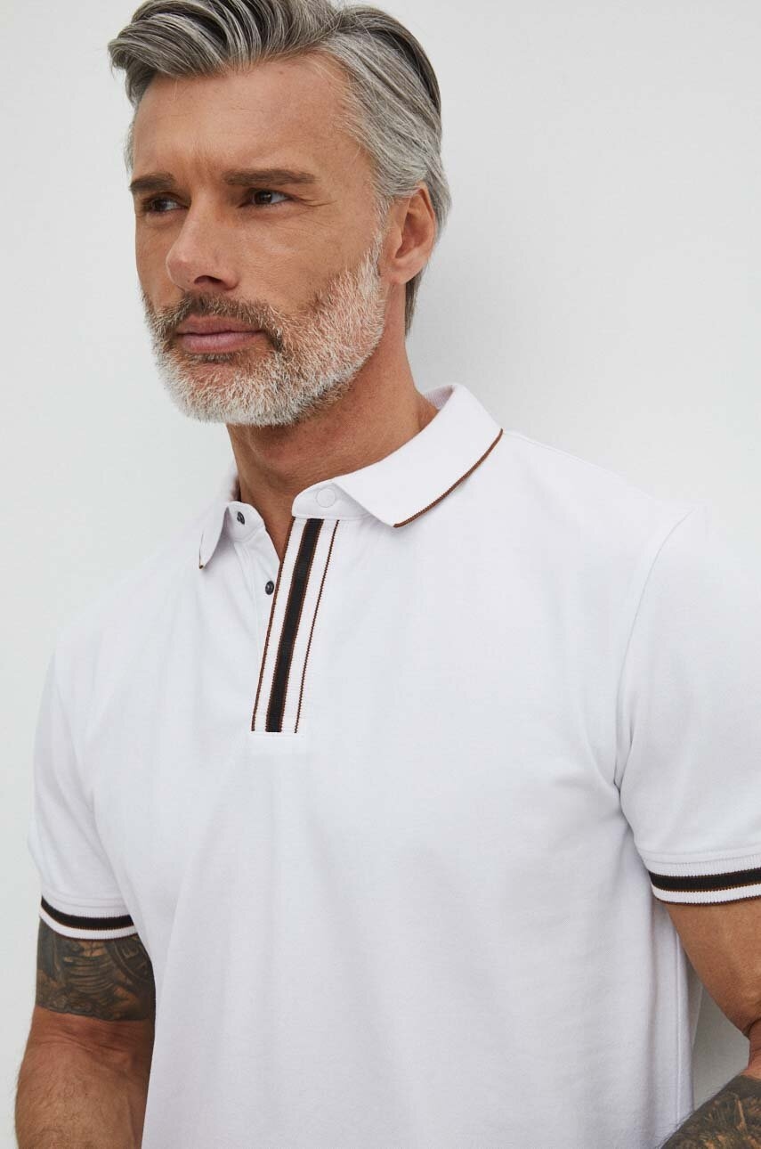 Βαμβακερό μπλουζάκι πόλο Medicine χρώμα: άσπρο