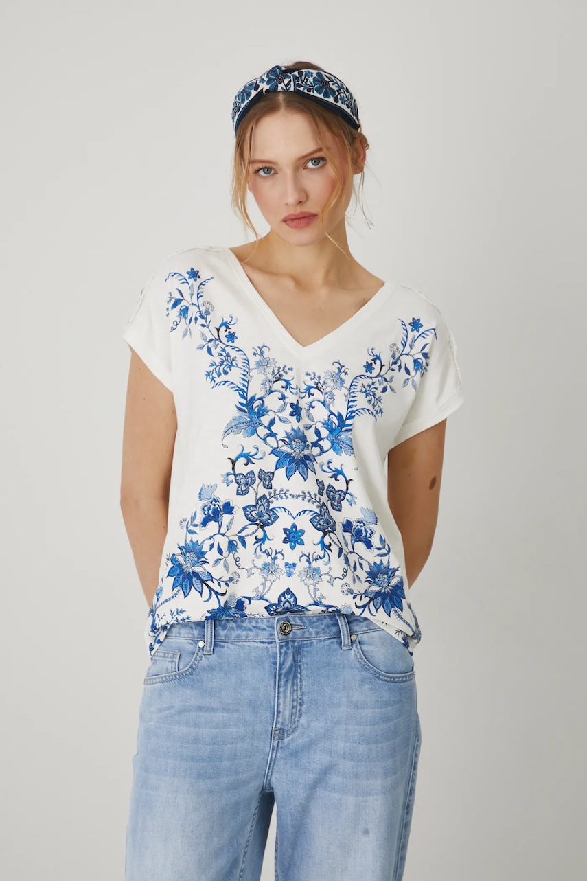 Βαμβακερό μπλουζάκι Medicine γυναικεία, χρώμα: μπεζ