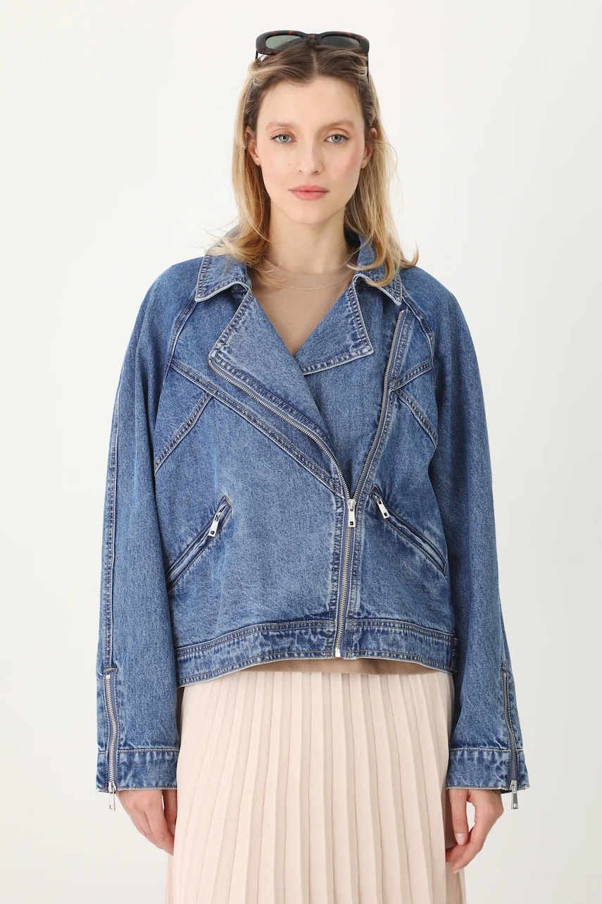 Βαμβακερό τζιν μπουφάν Medicine χρώμα: μπλε