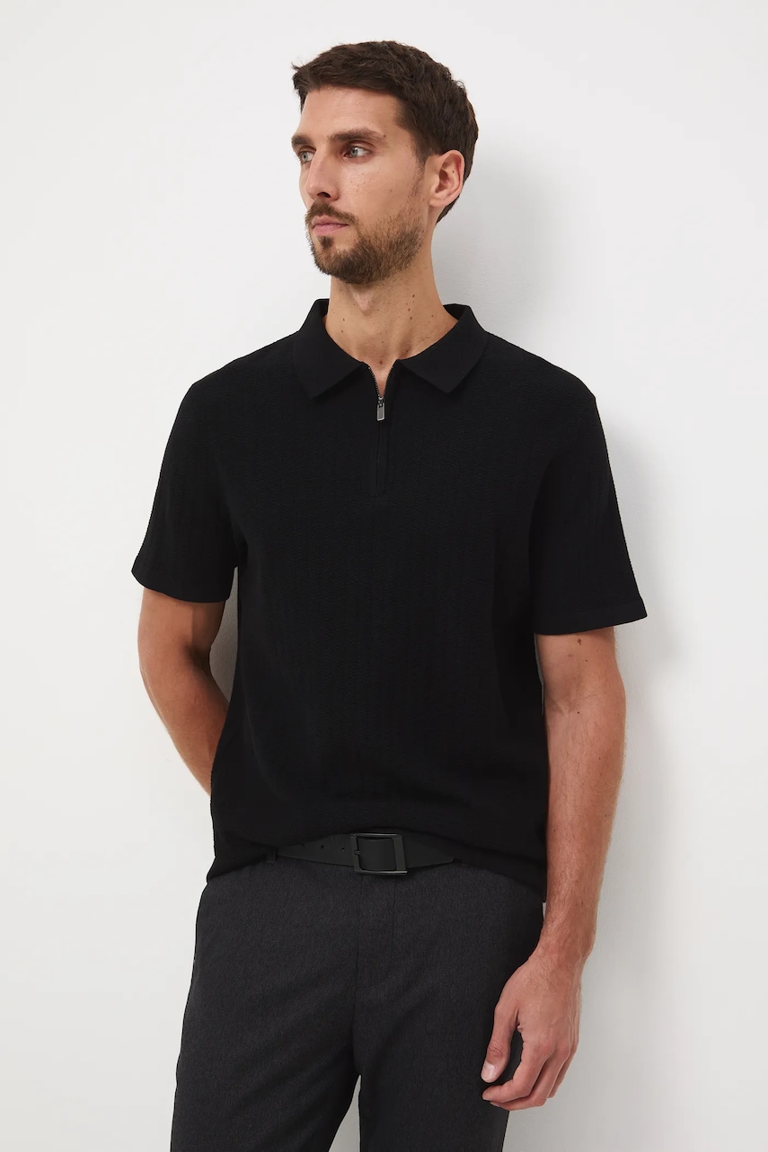 Πόλο Medicine χρώμα: μαύρο