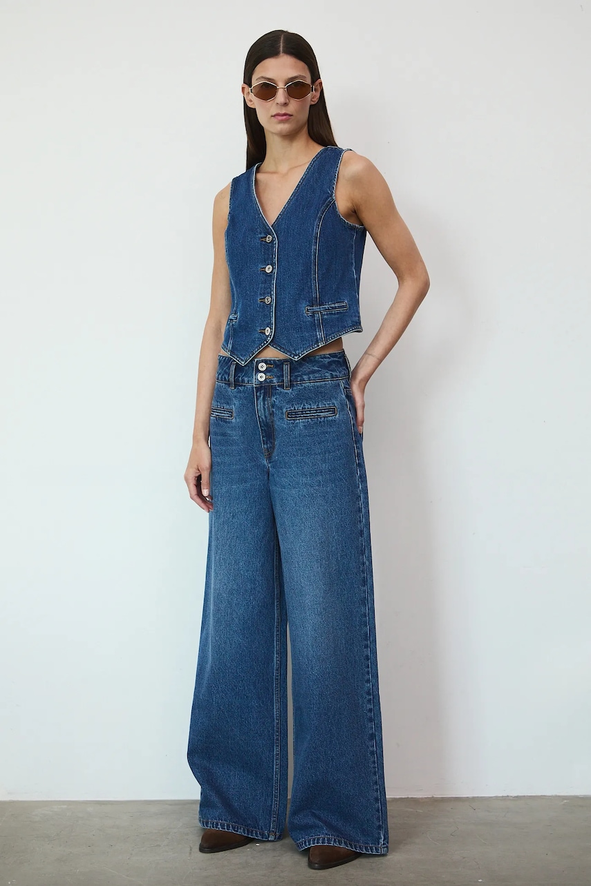 Βαμβακερό τζιν Medicine χρώμα: ναυτικό μπλε