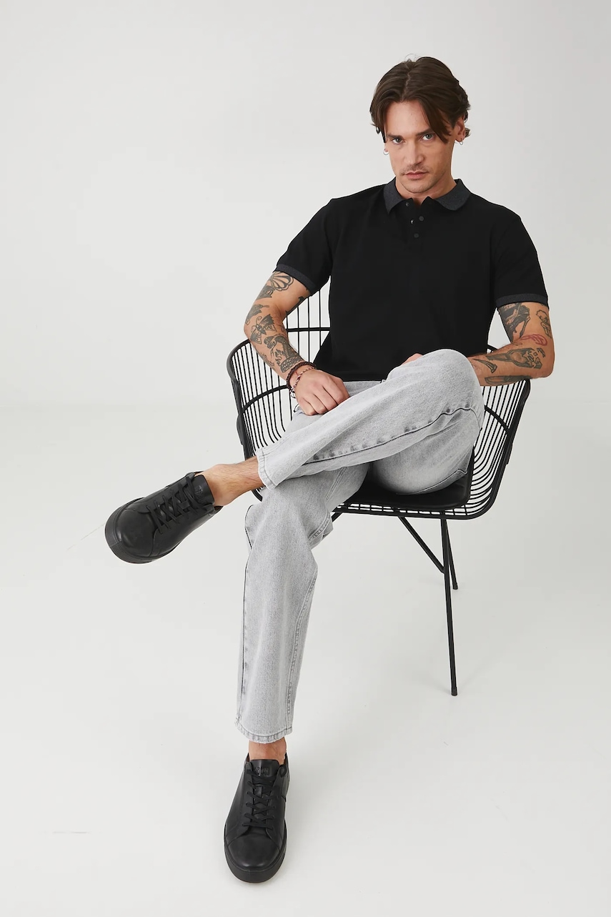 Πόλο Medicine χρώμα: μαύρο