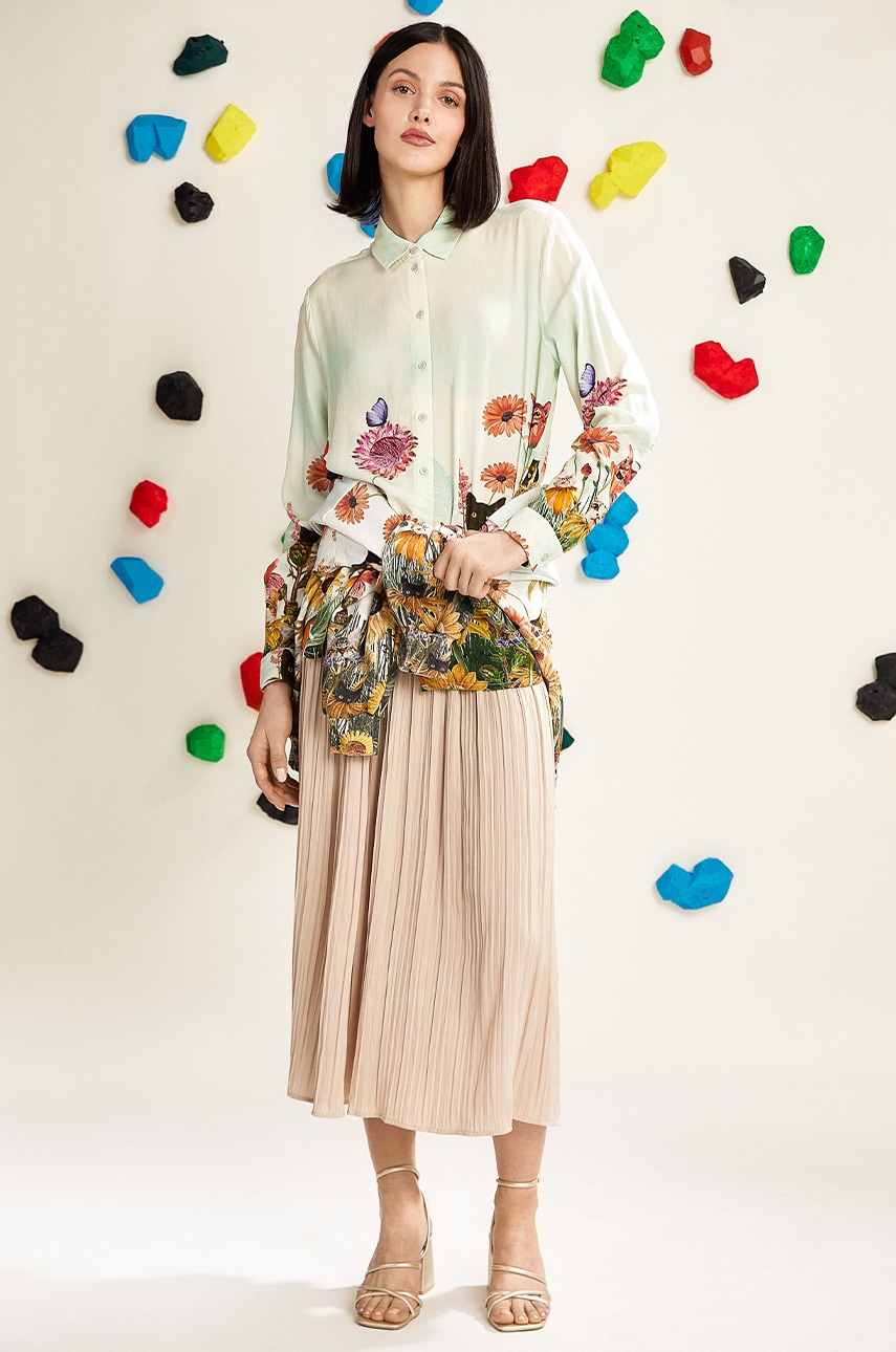 Πουκάμισο Medicine χρώμα: πολύχρωμο