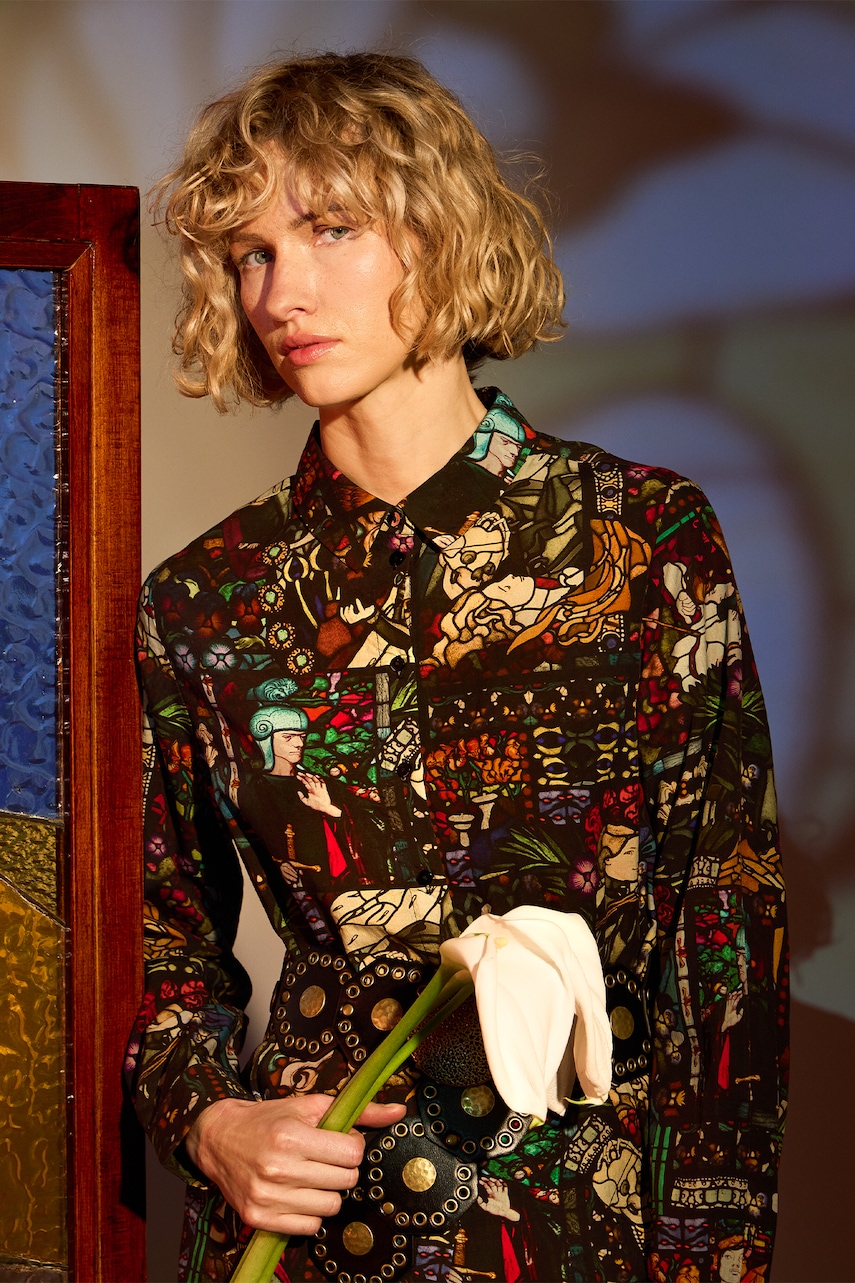 Πουκάμισο Medicine χρώμα: πολύχρωμο