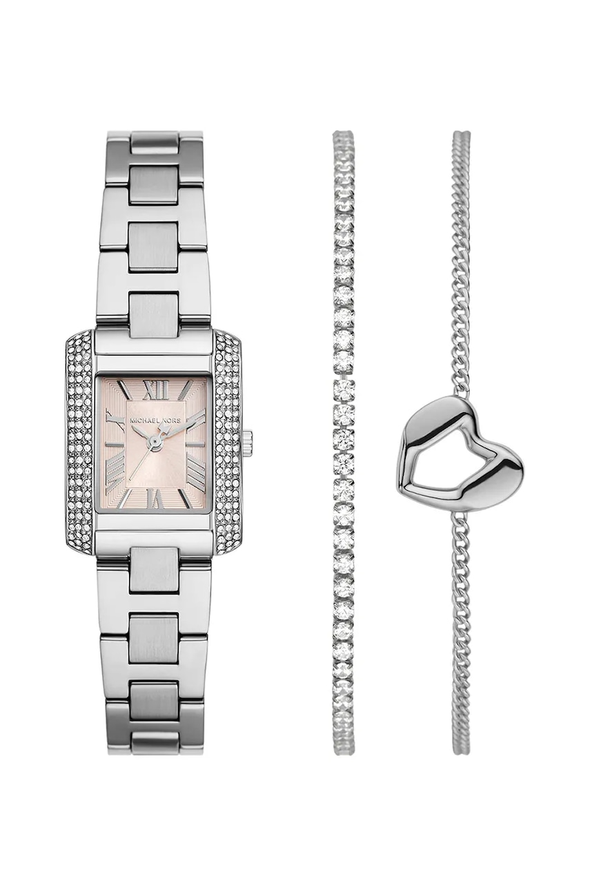 Ρολόι και βραχιόλια Michael Kors χρώμα: ασημί, MK7514SET