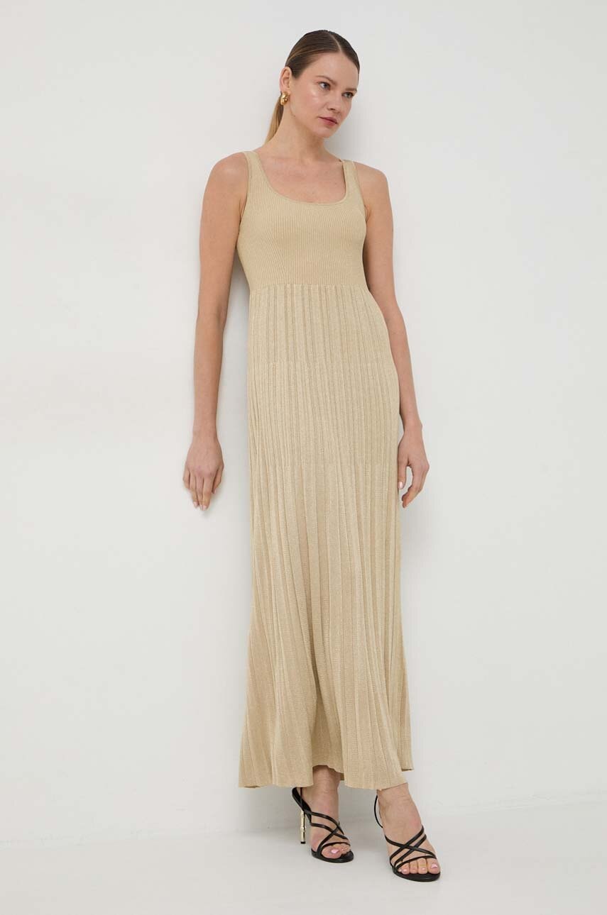 Φόρεμα MICHAEL Michael Kors χρώμα: χρυσαφί