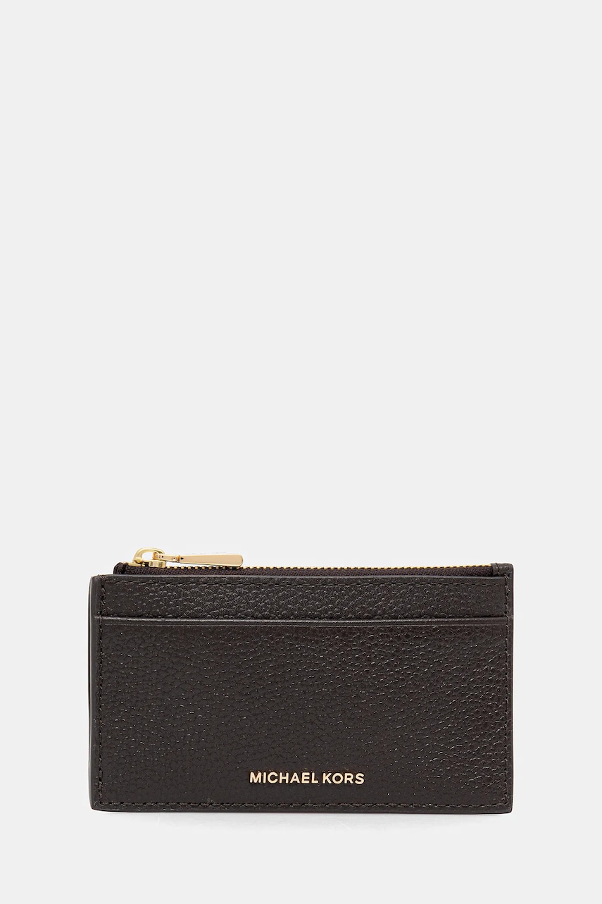 Δερμάτινο πορτοφόλι MICHAEL Michael Kors χρώμα: καφέ, 32F5GJ6D8L